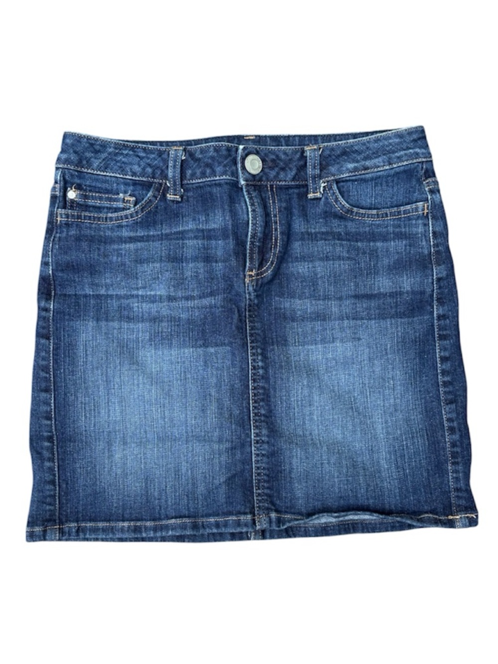 Tommy Hilfiger Denim Mini Skirt Women’s Size 4 Blue Back Slit Classic Y2K